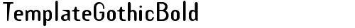 TemplateGothicBold Bold truetype font