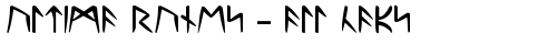 Ultima Runes -- ALL CAPS Regular truetype font