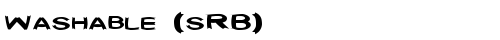Washable (sRB) Regular truetype font