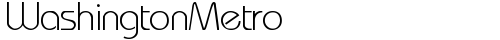 WashingtonMetro Regular truetype font