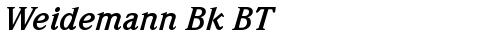 Weidemann Bk BT Bold Italic truetype font
