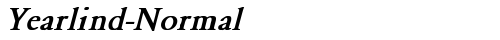 Yearlind-Normal Bold Italic truetype font