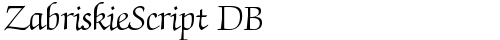 ZabriskieScript DB Regular free truetype font
