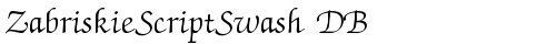 ZabriskieScriptSwash DB Regular truetype шрифт