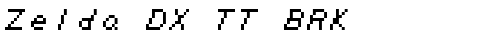 Zelda DX TT BRK Regular truetype font