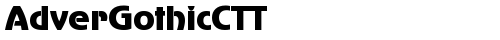 AdverGothicCTT Regular free truetype font