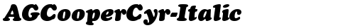 AGCooperCyr-Italic normal truetype шрифт