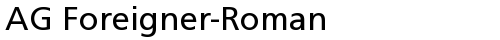 AG Foreigner-Roman Medium free truetype font