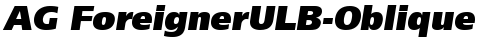AG ForeignerULB-Oblique Medium free truetype font