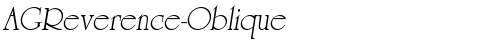 AGReverence-Oblique Medium free truetype font