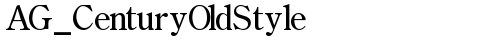 AG_CenturyOldStyle Normal truetype font