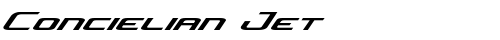 Concielian Jet Regular free truetype font