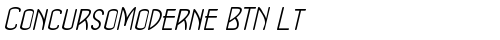 ConcursoModerne BTN Lt Oblique truetype font