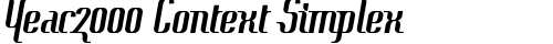 Year2000 Context Simplex Regular truetype font