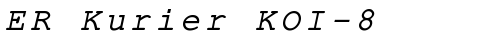 ER Kurier KOI-8 Italic free truetype font