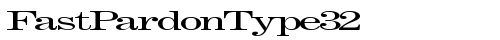 FastPardonType32 Regular truetype font