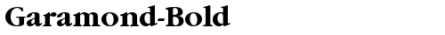 Garamond-Bold Bold truetype font