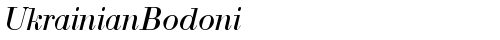 UkrainianBodoni Italic truetype font