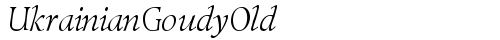 UkrainianGoudyOld Italic truetype font