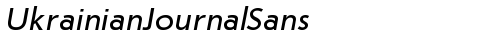 UkrainianJournalSans Italic truetype font