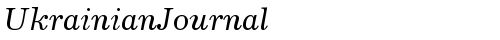 UkrainianJournal Italic truetype font