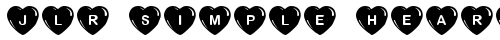 JLR Simple Hearts Regular free truetype font