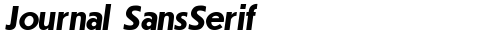 Journal SansSerif Bold Italic truetype font