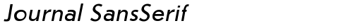Journal SansSerif Italic truetype font