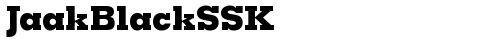 JaakBlackSSK Regular truetype шрифт