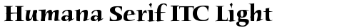 Humana Serif ITC Light Bold truetype font
