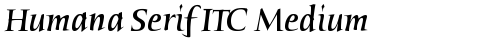 Humana Serif ITC Medium Italic truetype font