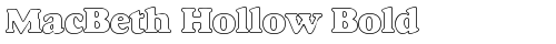MacBeth Hollow Bold Regular truetype font