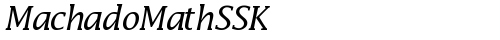 MachadoMathSSK Italic truetype font