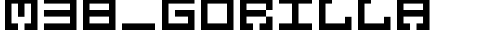 M38_GORILLA Regular truetype font
