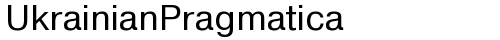 UkrainianPragmatica Regular truetype font