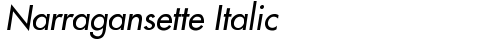 Narragansette Italic Regular truetype font