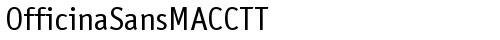 OfficinaSansMACCTT Regular truetype font