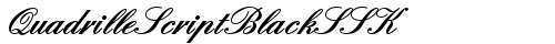 QuadrilleScriptBlackSSK Bold truetype font