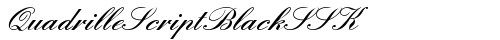 QuadrilleScriptBlackSSK Regular truetype font