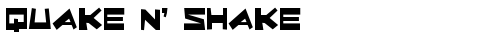 Quake & Shake Regular truetype font
