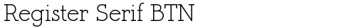 Register Serif BTN Regular truetype font