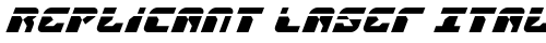 Replicant Laser Italic Laser Italic free truetype font