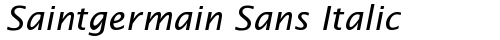 Saintgermain Sans Italic Regular truetype font