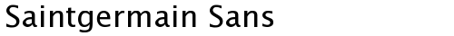 Saintgermain Sans Regular truetype font