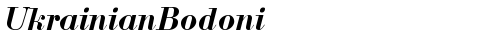 UkrainianBodoni BoldItalic truetype font