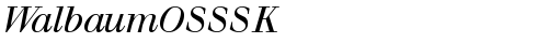 WalbaumOSSSK Italic truetype font