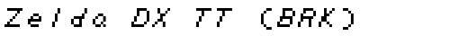 Zelda DX TT (BRK) Regular truetype font